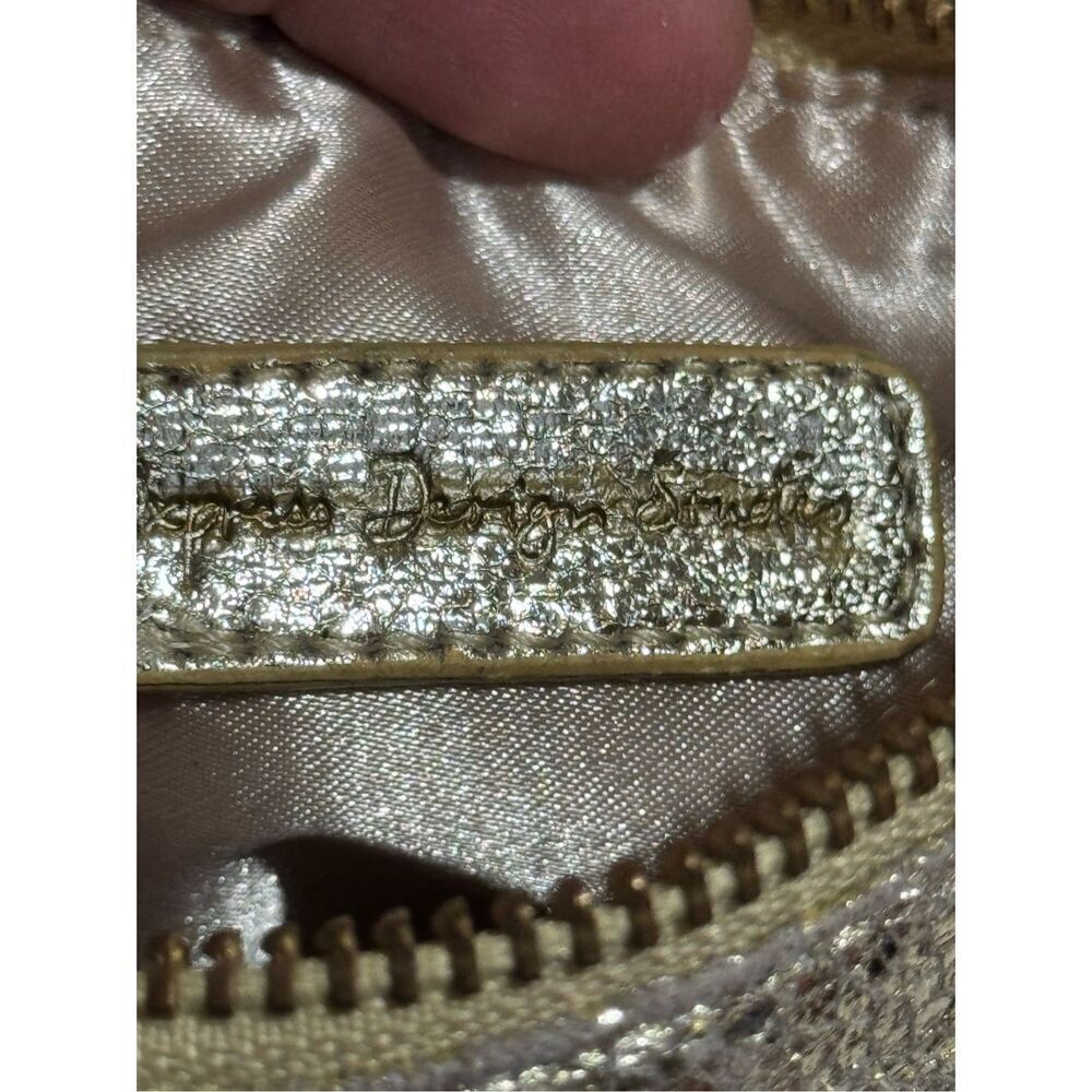 Mk michael Kors gold patent leather signature jet set mini hand bag purse bag - Picture 10 of 10